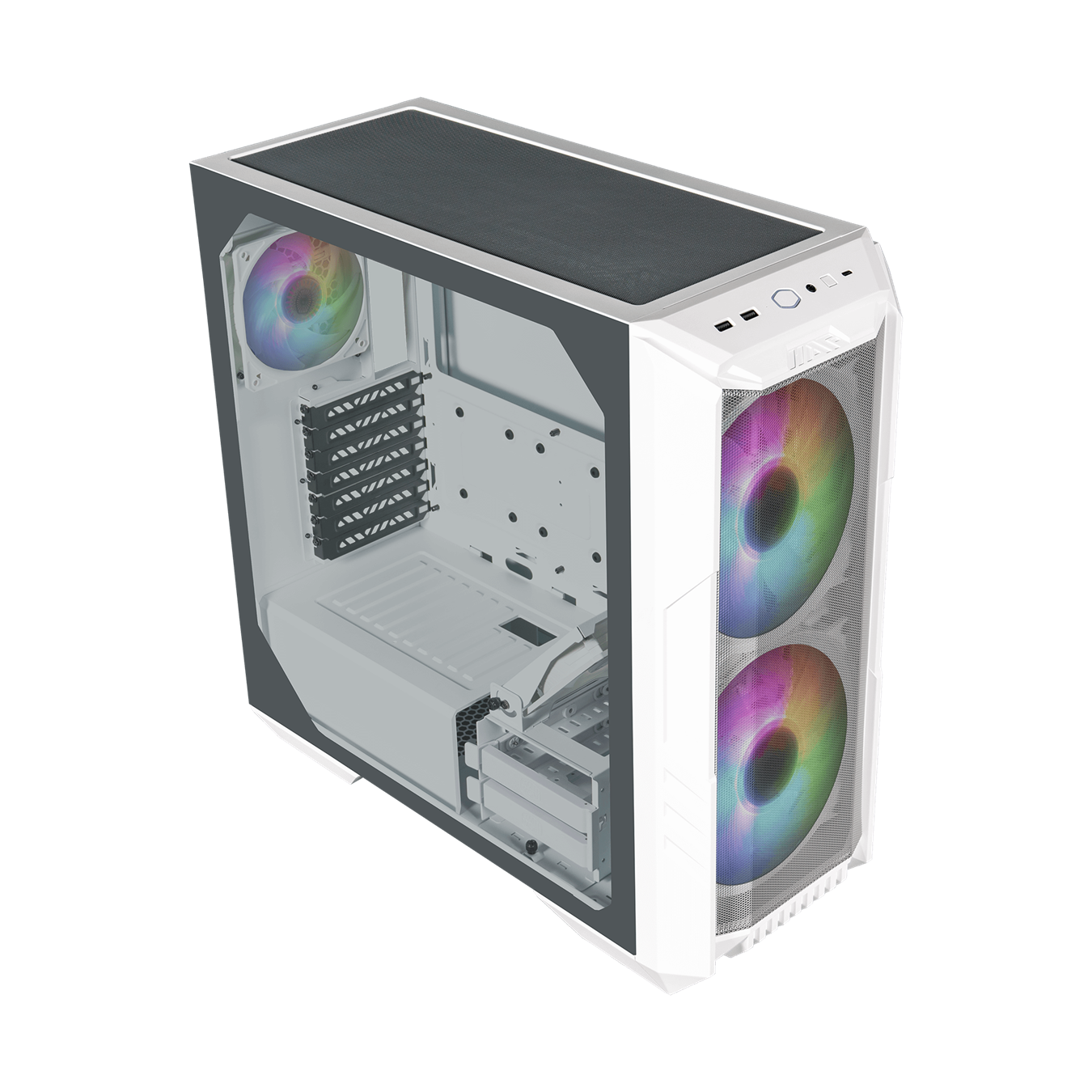 COOLER MASTER HAF 500 ARGB White Mid Tower White Gaming Case COOLER MASTER HAF 500 ARGB White Mid Tower White Gaming Case